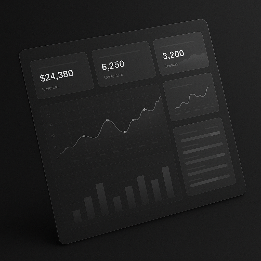Analytics dashboard mockup